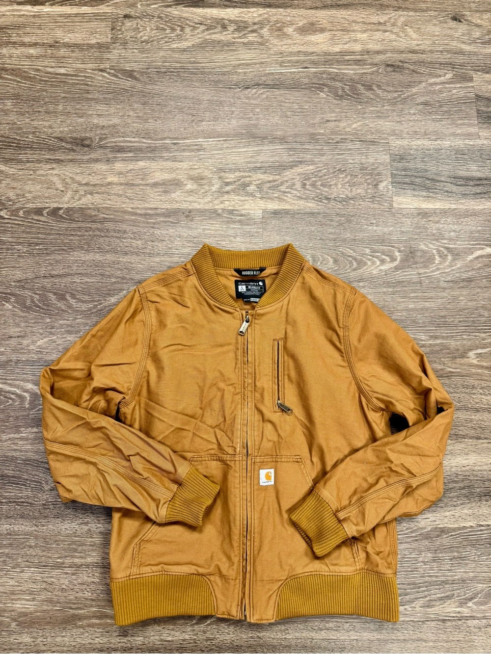 Carhartt Women’s Crawford Rugged Flex Canvas Bomber Jacket Brown L